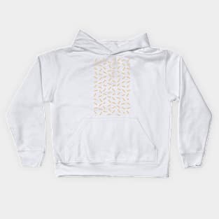 White Confetti on Textured Brandy Yellow Background Kids Hoodie